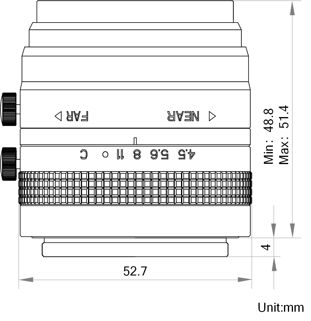 MVL-AF2045M-M42 boyut çizimi