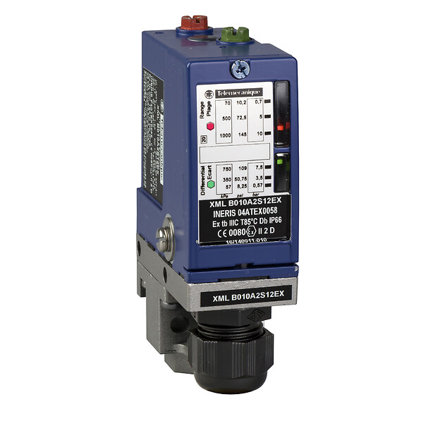 OsiSense XMLB ATEX Patlayıcı Toz Ortamı Basınç Şalteri (10 bar) XMLB010A2S12EX