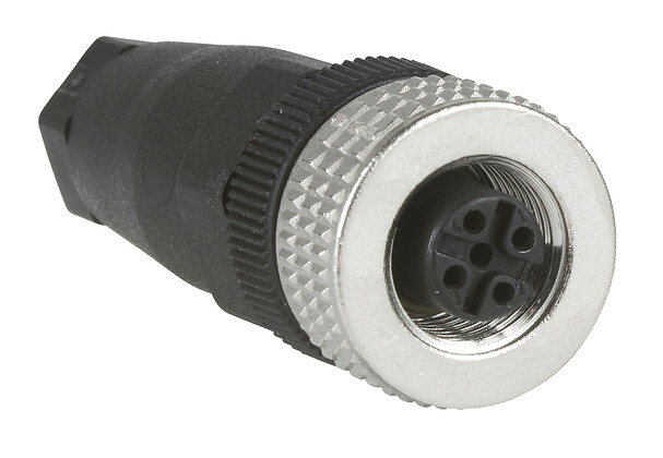 OsiSense XZ M12 4 Pinli Düz Dişi Sahada Kablolanabilir Konnektör XZCC12FDM40B