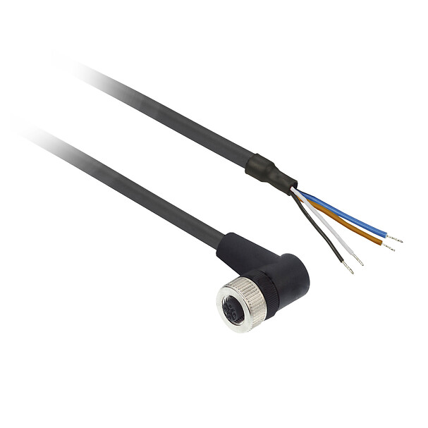 OsiSense XZ M12 4 Pinli Açılı Dişi Kablo Seti XZCP1241L5