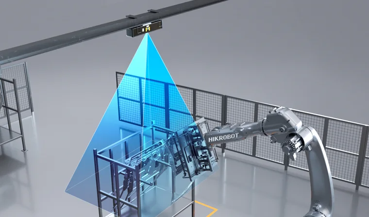 Pres hattı sonunda 3D kamera ile robot kasalama